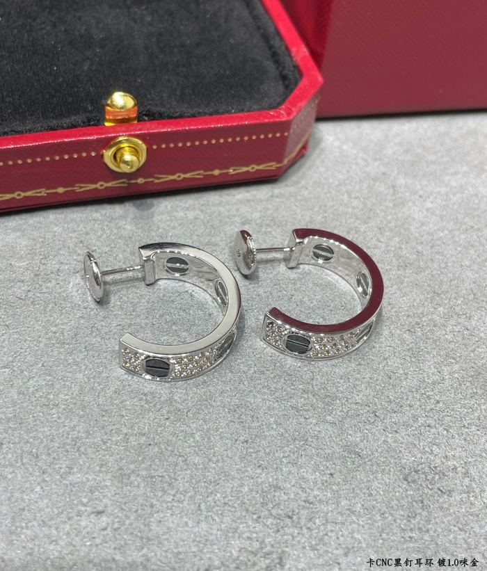 1:1 quality version CNC black stud starlit sky earrings