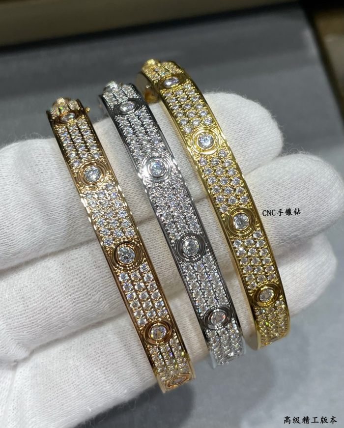 1:1 quality version CNC wide version with main drill full of stars bracelet