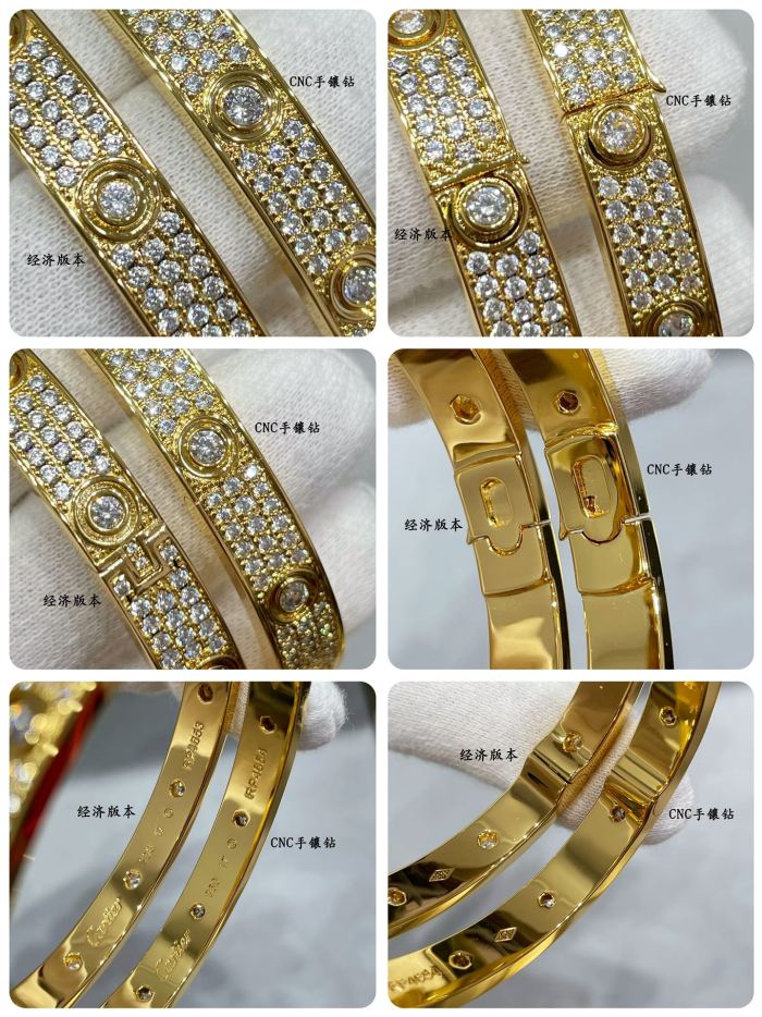 1:1 quality version CNC wide version with main drill full of stars bracelet