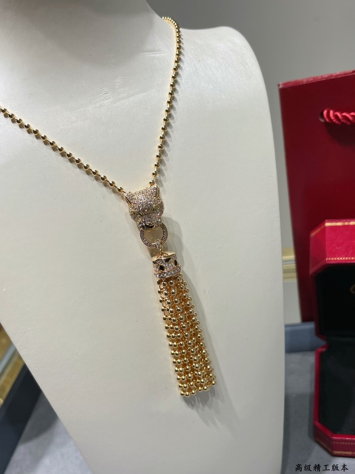 1:1 quality version C@rtier Millefiori Leopard necklace