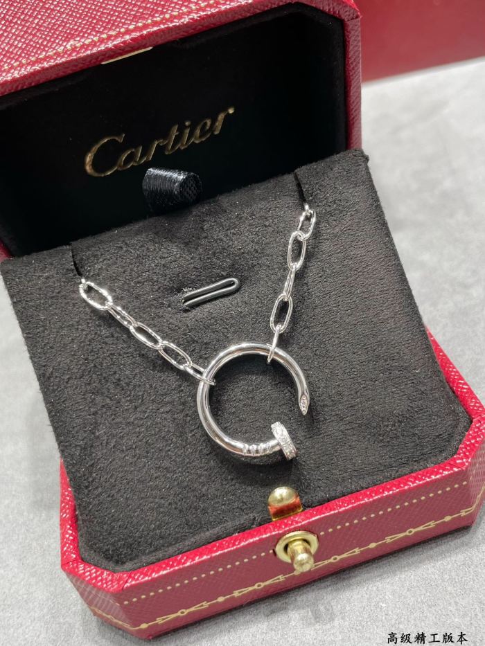1:1 quality version CNC coarse chain head and tail drill nail necklace