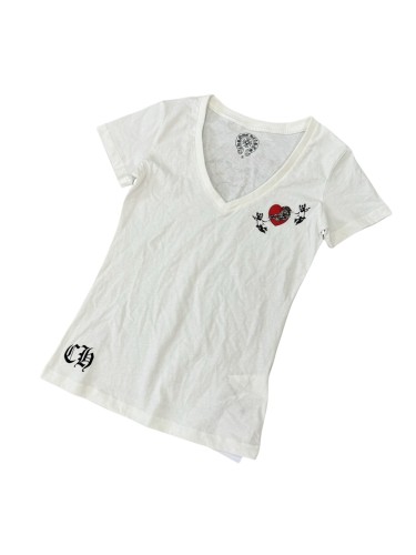 1:1 quality version 28143329 Heart Printed V-Neck Tee for girls