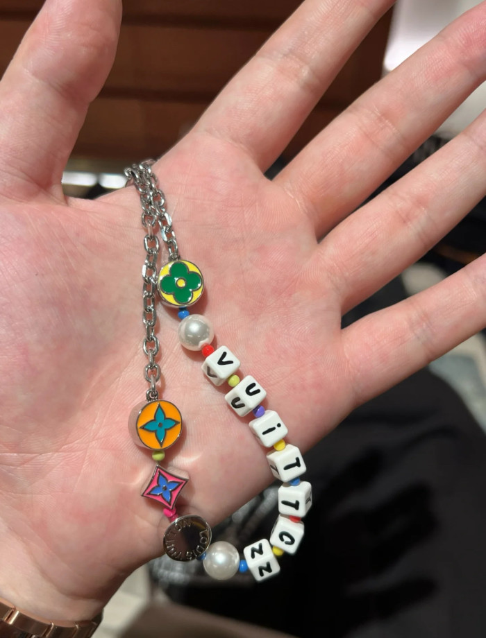 28166091 Colorful Beaded Keychain 2 colors