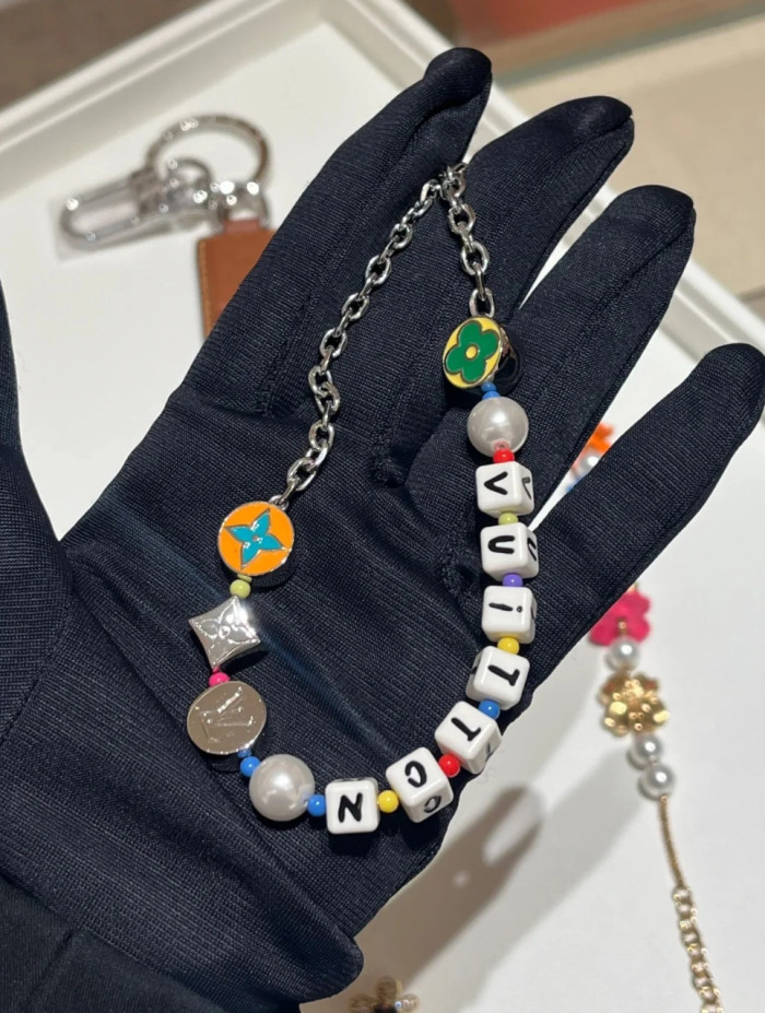 28166091 Colorful Beaded Keychain 2 colors