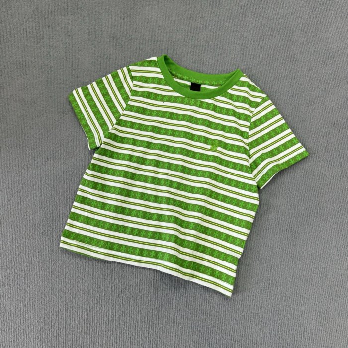 1:1 quality version 28166102 Embroidered Logo Tee 2 colors for girls