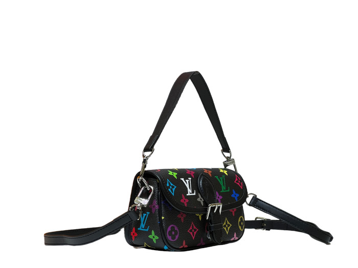 28183425 Embossed Leather Baguette Bag