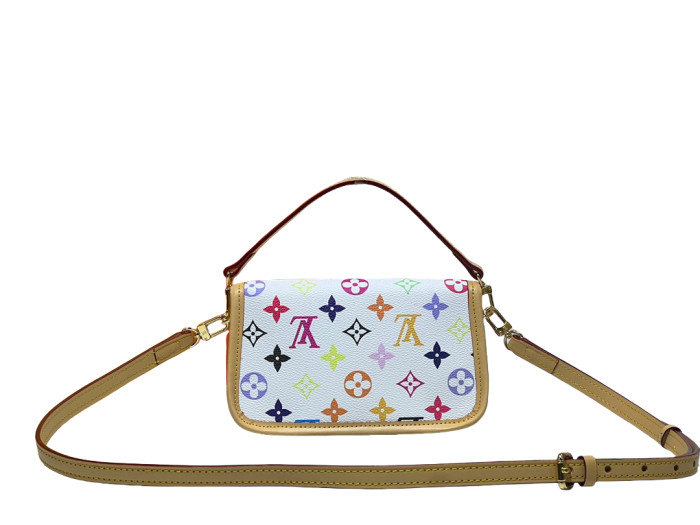 28183425 Embossed Leather Baguette Bag
