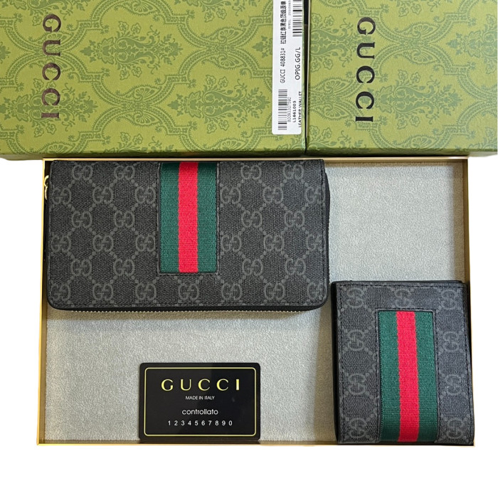 28181597 Brand Woven Ribbon Stripe Wallet