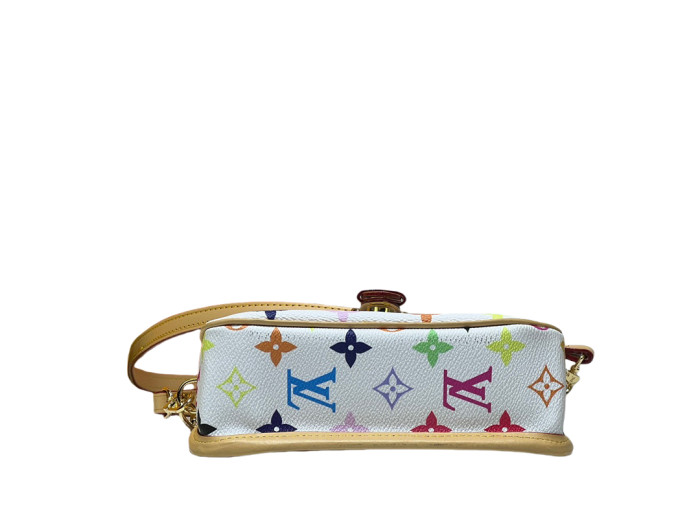 28183425 Embossed Leather Baguette Bag