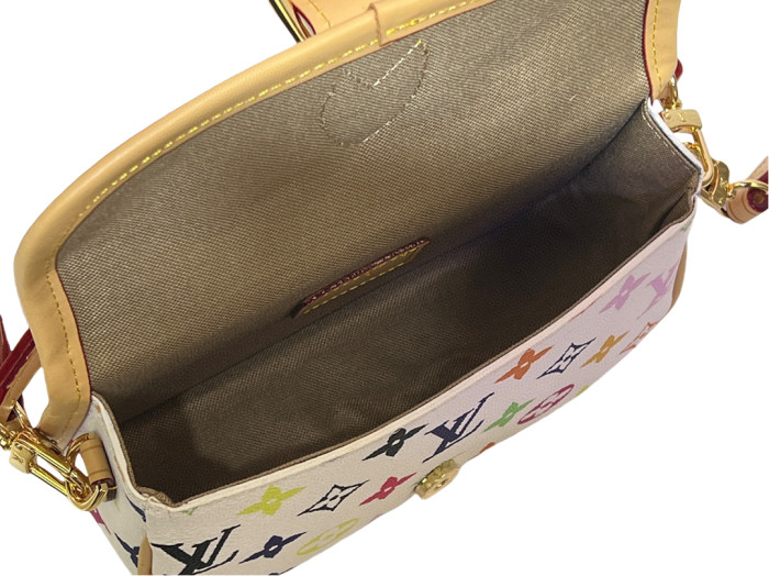 28183425 Embossed Leather Baguette Bag