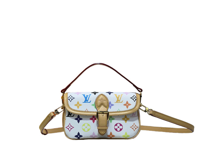 28183425 Embossed Leather Baguette Bag