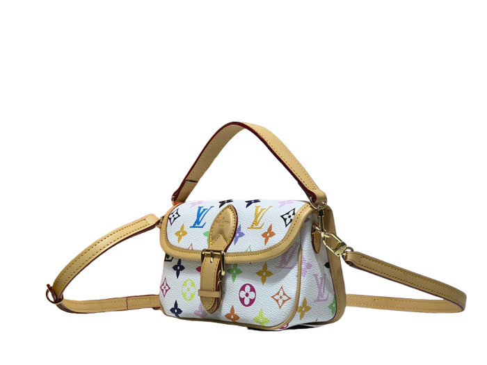 28183425 Embossed Leather Baguette Bag