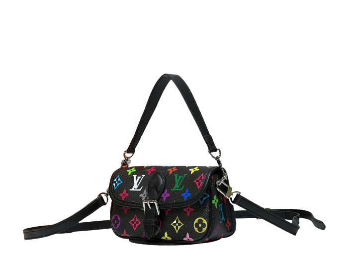 28183425 Embossed Leather Baguette Bag