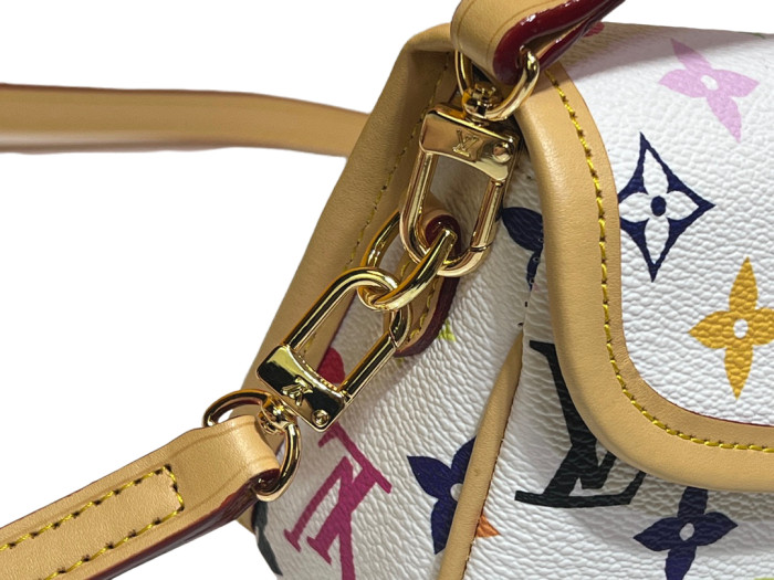 28183425 Embossed Leather Baguette Bag