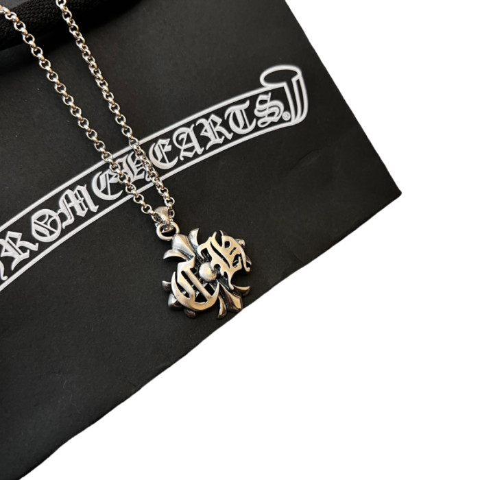 28203347 Alphabet Cross Pendant Necklace