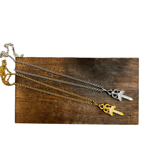 28203261 Diamond Sword Necklace 2 colors