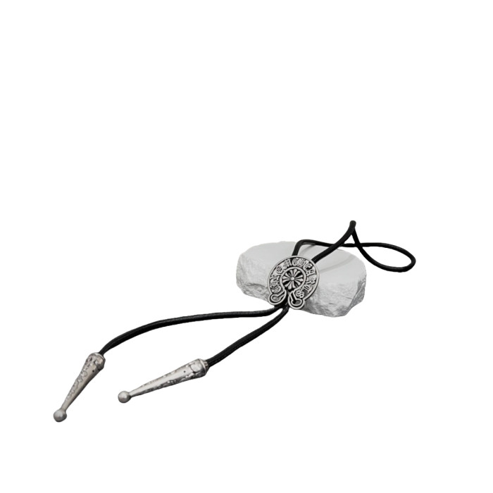 28203314 Horseshoe Scroll Pendant Rope Cord Necklace