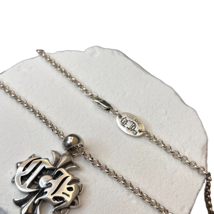 28203347 Alphabet Cross Pendant Necklace