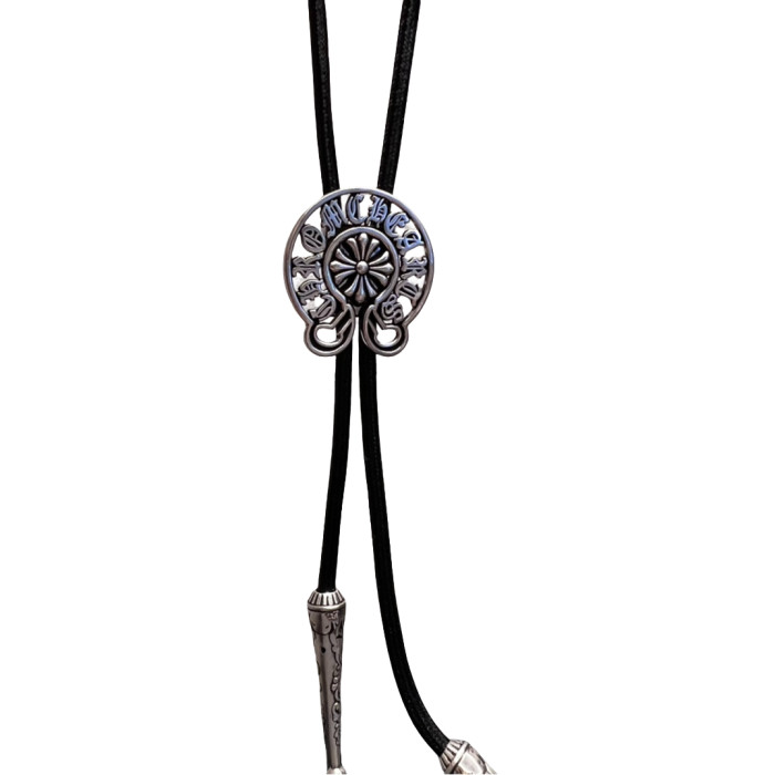 28203314 Horseshoe Scroll Pendant Rope Cord Necklace