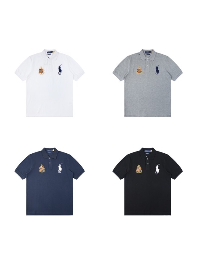 28261511 Embroidered Logo lapel polo shirt 4 colors