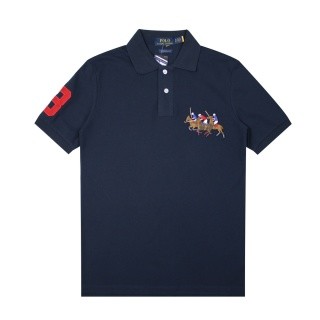 28270251  Embroidered Logo lapel polo shirt 4 colors