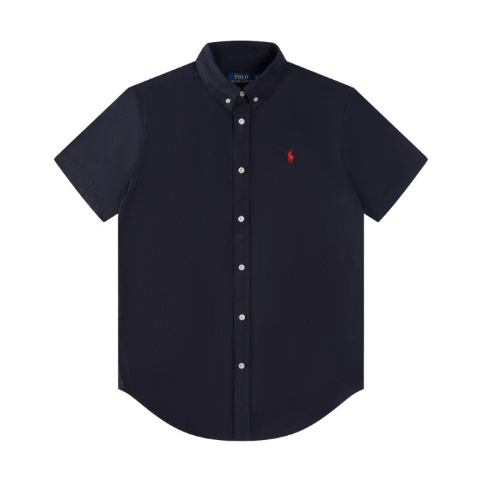 28270252 Silk Brocade Embroidered Logo lapel polo shirt 9 colors