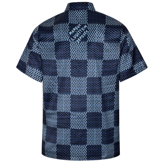 1:1 quality version 28287052 checkerboard silk mulberry shirt