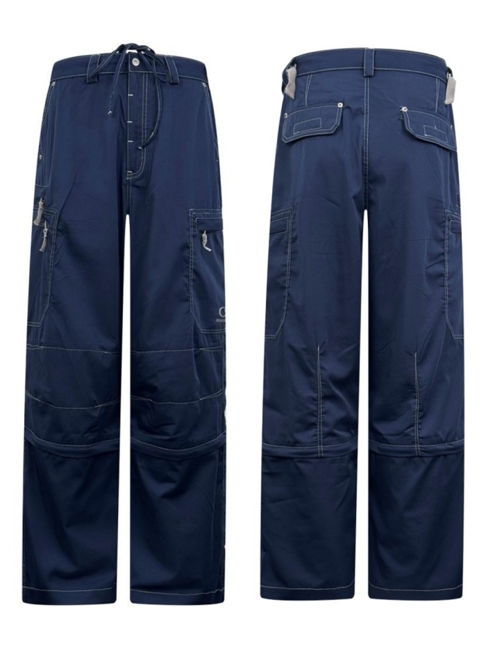 1:1 quality version 28286909 Embroidered Multi-functional Work Pants