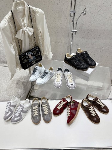 1:1 quality version M@ison 28294758 Leather Patchwork Derby Shoes 39 colors