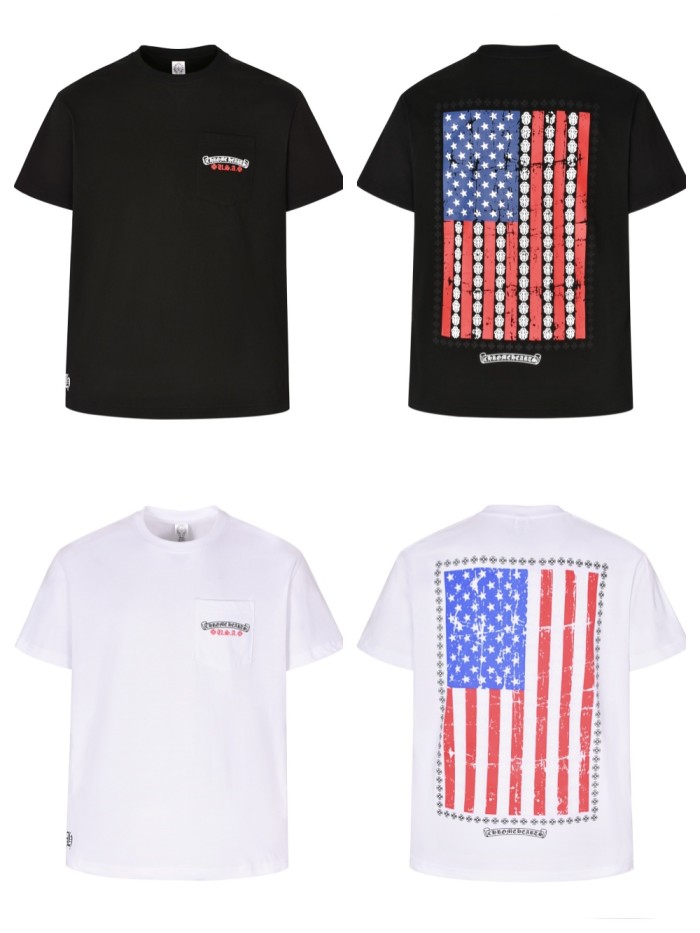 1:1 quality version 28303072 American flag Print tee 2 colors