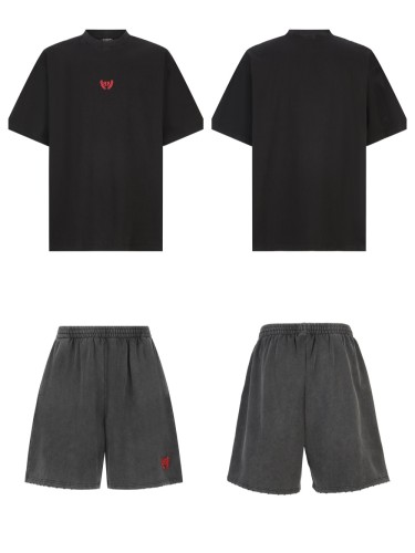 1:1 quality version 28303096 Double B Wheat Spike Embroidery tee & short set
