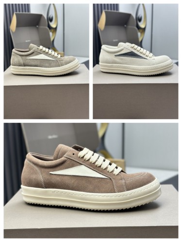 1:1 quality version R*ck0wens 28303124 Vintage Suede Low Top Shoes 3 colors