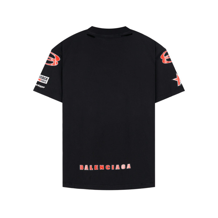 1:1 quality version 28303092 red 8 multi-label printed tee