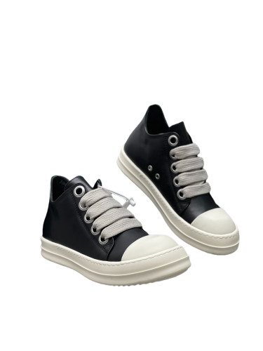 1:1 quality version R*ck0wens 28304005 Leather shoes with thick laces