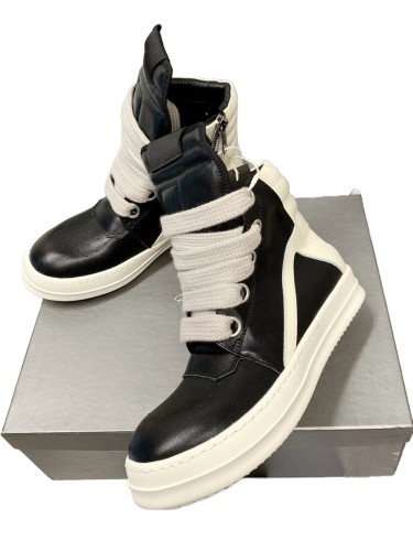 1:1 quality version R*ck0wens 28304003 Big Triangle Chunky Lace Up High Top Shoes