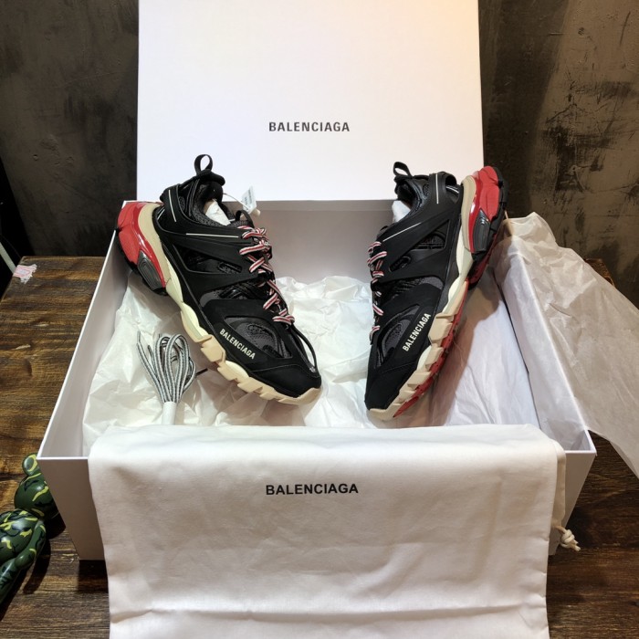 1:1 quality version 28310651 Red and Black Colorblock Sneakers(Without LED)