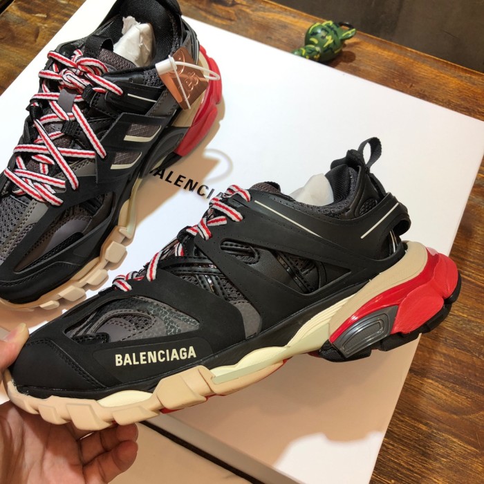 1:1 quality version 28310651 Red and Black Colorblock Sneakers(Without LED)