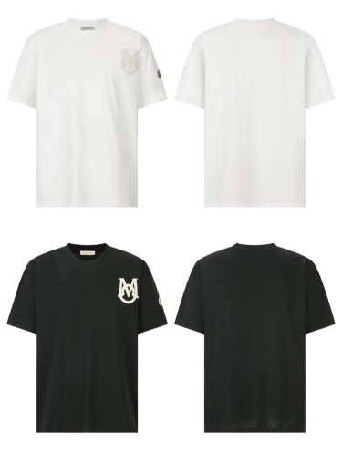 1:1 quality version 28312476 logo embroidered tee 2 colors