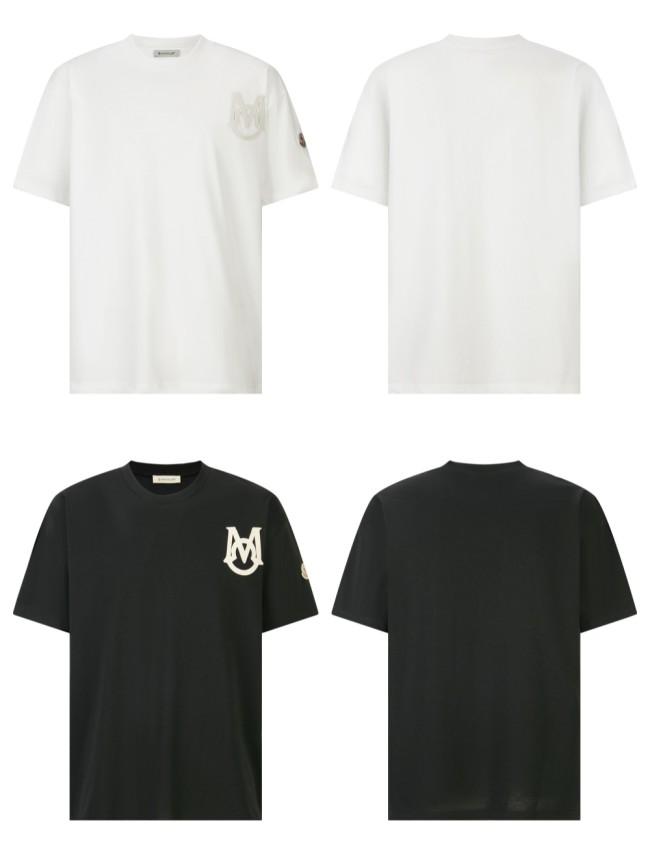 1:1 quality version 28312476 logo embroidered tee 2 colors