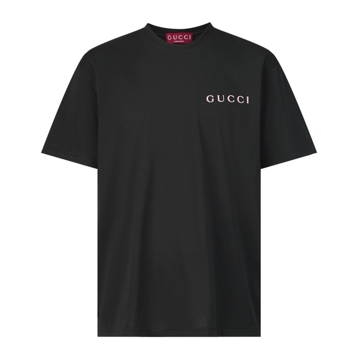 1:1 quality version 28312444 Foaming logo Badge Stripe Embroidery tee 2 colors