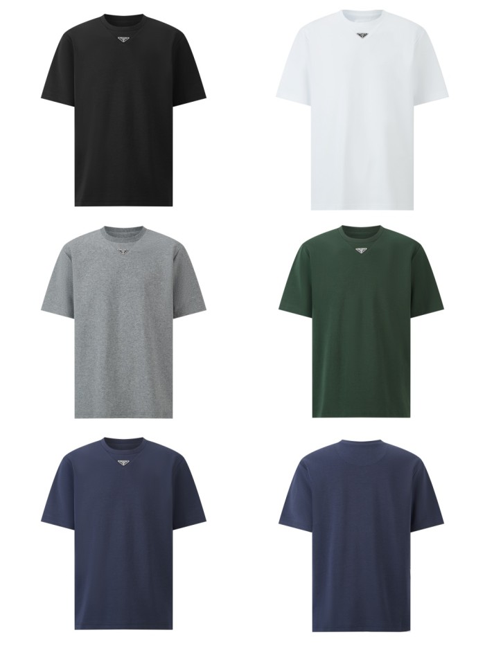 1:1 quality version 28312488 new v-neck steel label tee 5 colors