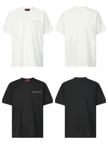 1:1 quality version 28312444 Foaming logo Badge Stripe Embroidery tee 2 colors