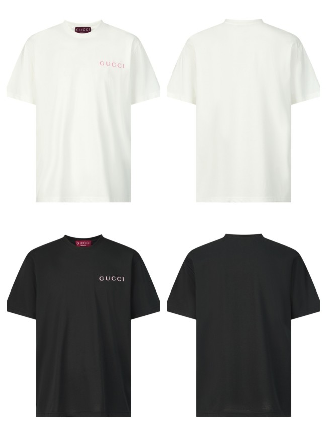1:1 quality version 28312444 Foaming logo Badge Stripe Embroidery tee 2 colors
