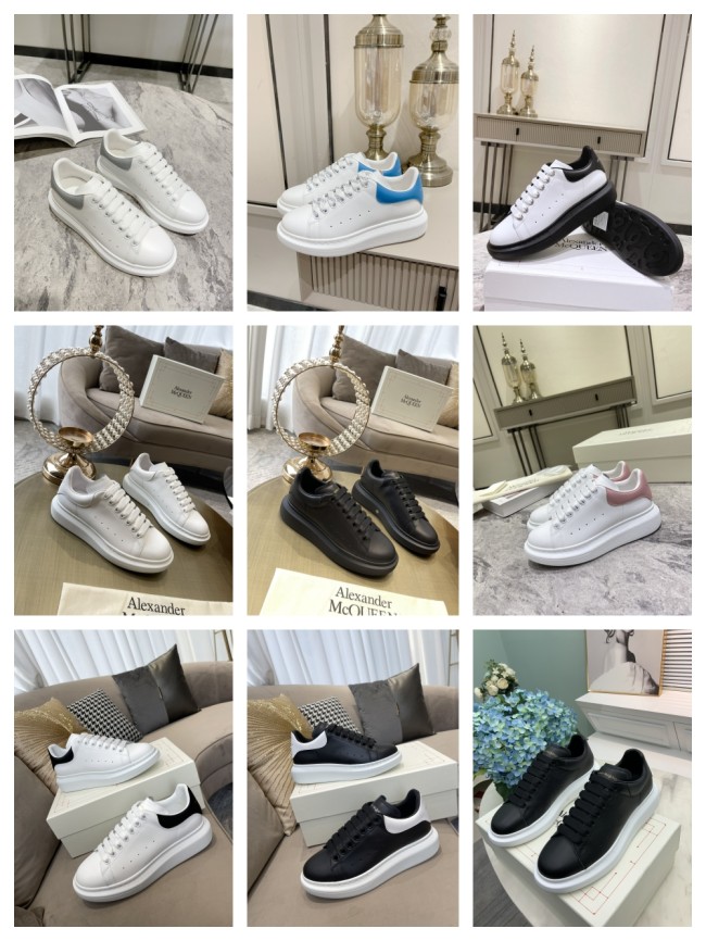 1:1 quality version 28314988 Leather Shoes Tail Logo Printed White Shoes 9 colors