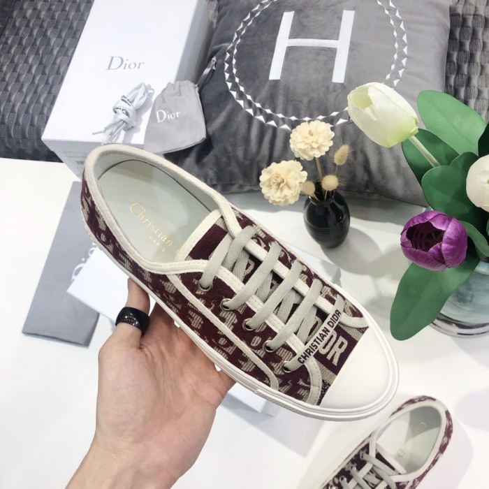 1:1 quality version 28314329 Walk'N'D Monogrammed Embroidered Canvas Shoes 8 colors