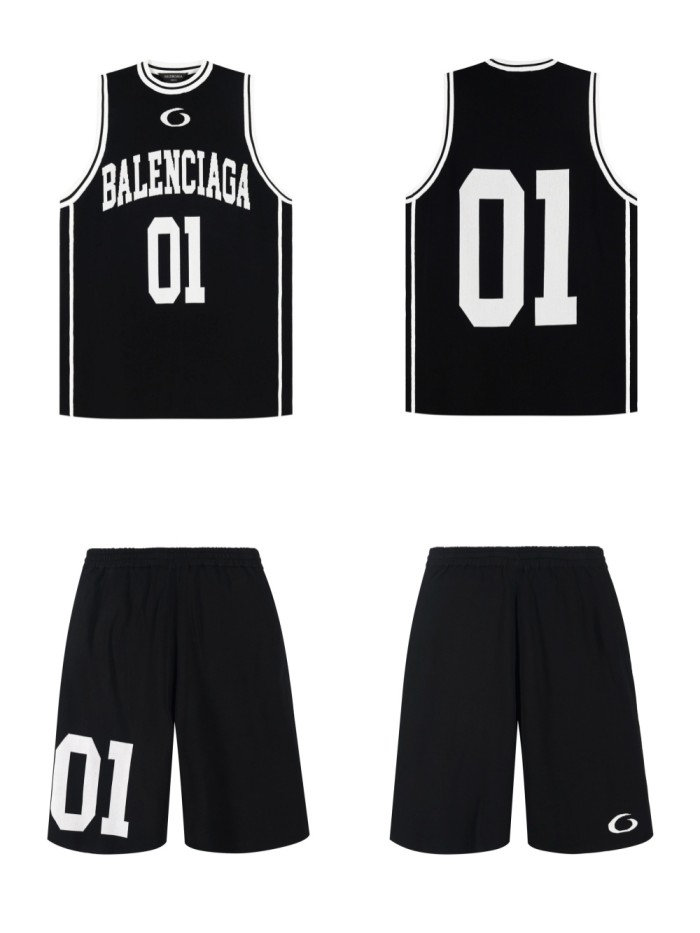 1:1 quality version 28325699 embroidered knit vest & shorts set