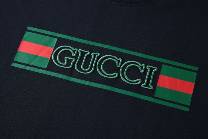 1:1 quality version 28329901 Letter Embroidery tee 2 colors
