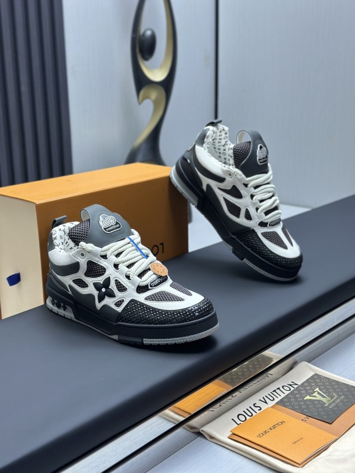 1:1 quality version 28338546 L  Skate Sneaker Grey White shoes