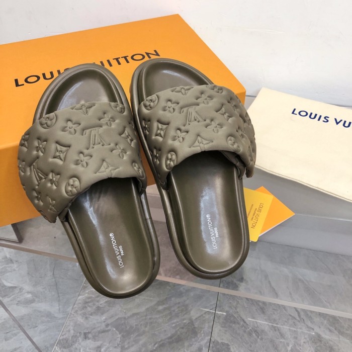1:1 quality version 28336707 L  PP Flat Comfort Mules 5 colors