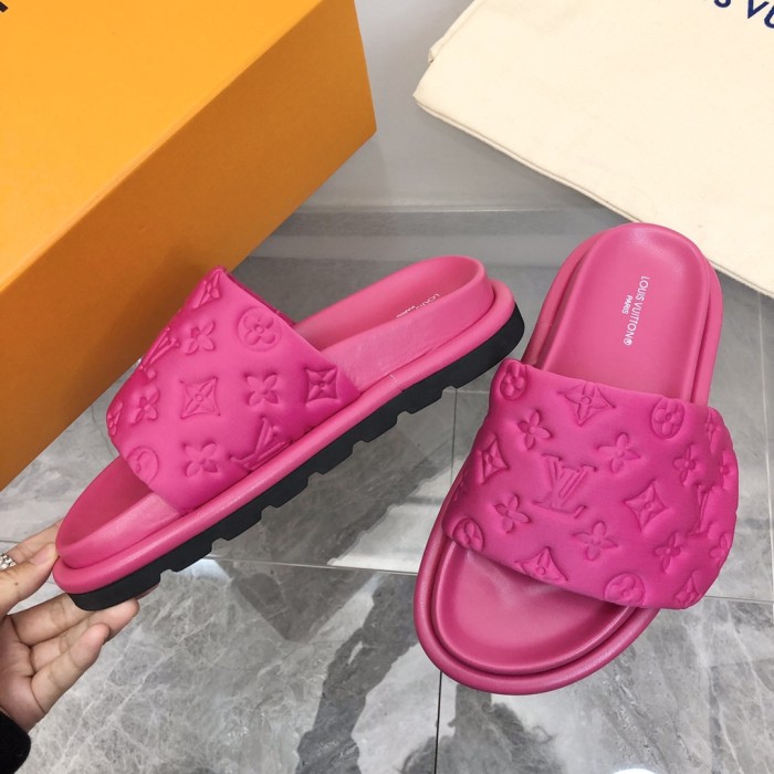 1:1 quality version 28336707 L  PP Flat Comfort Mules 5 colors